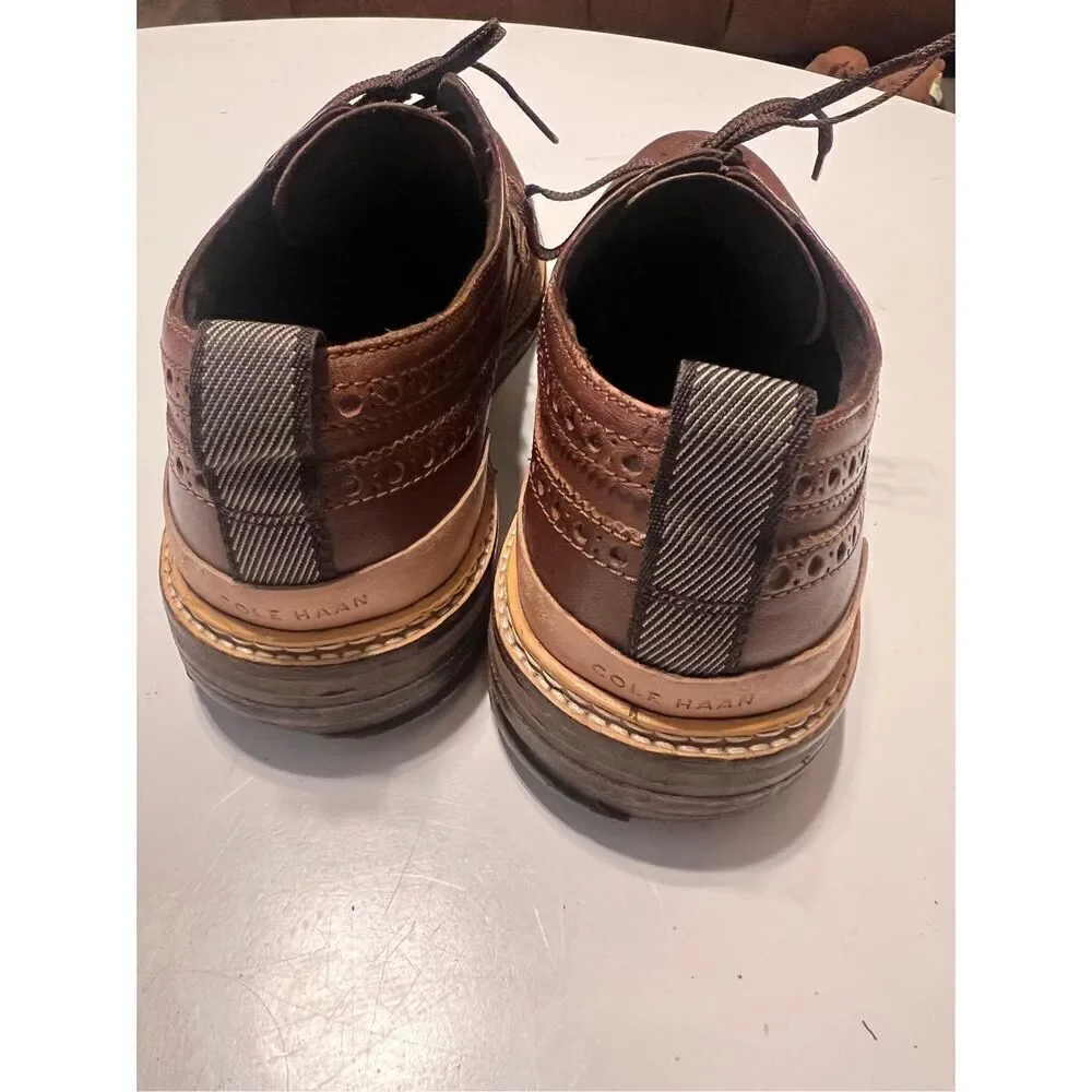 Cole Haan Men's Size 8 Davidson Wingtop Oxford Shoe Brown Tan Office Dressy